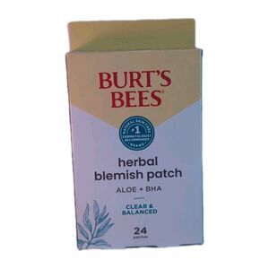 NEW Burt's Bees Herbal Blemish Patch w/ Aloe + BHA 24 Patches Clear & Balanced